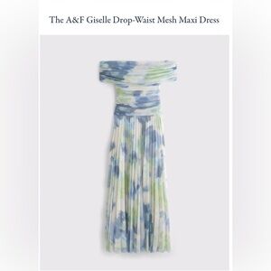 Abercrombie & Fitch Blue and Green Maxi Dress
